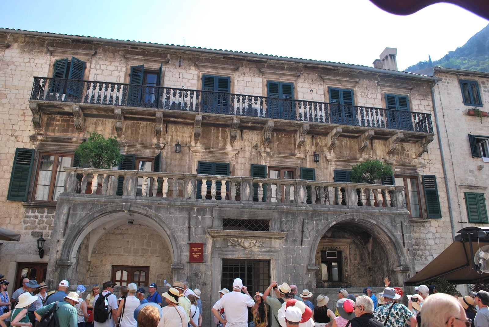 The Pima family palace in Kotor, its balcony carried on carved consoles